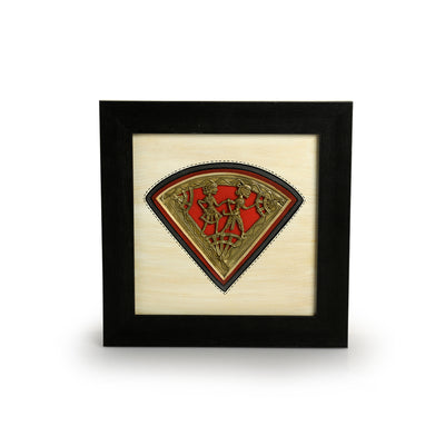 Dhokra Tribal Partners' Handcrafted Wall Décor Hanging In MDF Wood (9.1 Inch, Hand-Painted)