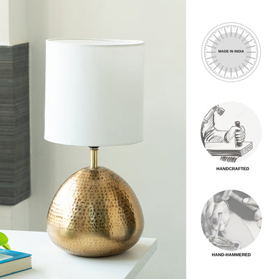 'Golden Droplet' Decorative Table Lamp (17.0 Inches, Iron)