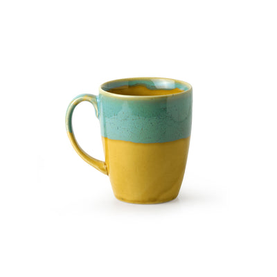 River Rims' Studio Pottery Glazed Coffee Mug In Ceramic (330 ML | Microwave Safe)