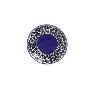 Badamwari Bagheecha-2' Hand-painted Ceramic Side/Quarter Plates (Set of 2 | Microwave Safe)