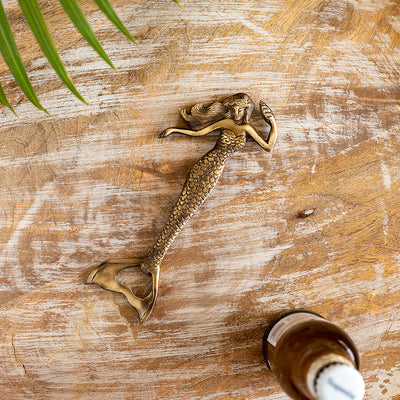 'Mermaid' Hand-Etched Brass Bottle Opener