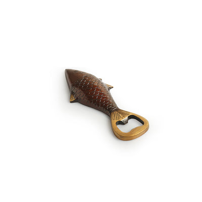 'Gold Fish' Hand-Etched Brass Bottle Opener