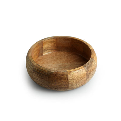 Patched' Handcrafted Serving Salad Bowl (8.0 Inches, 1050 ml, Mango Wood)