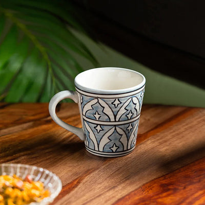 'Arabian Nights' Hand-Painted Ceramic Tea & Coffee Mug (240 ML, Microwave Safe)