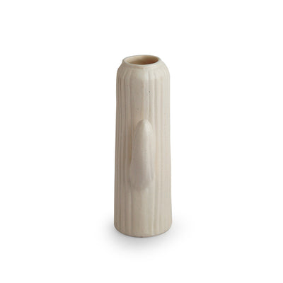 'Cactus Modern' Decorative Ceramic Vase (Handglazed Studio Pottery, 8.5 Inches)