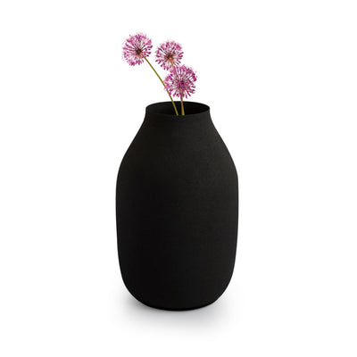 'Onyx' Decorative Metal Vase (Iron, Hand-Painted, 7.0 Inches)