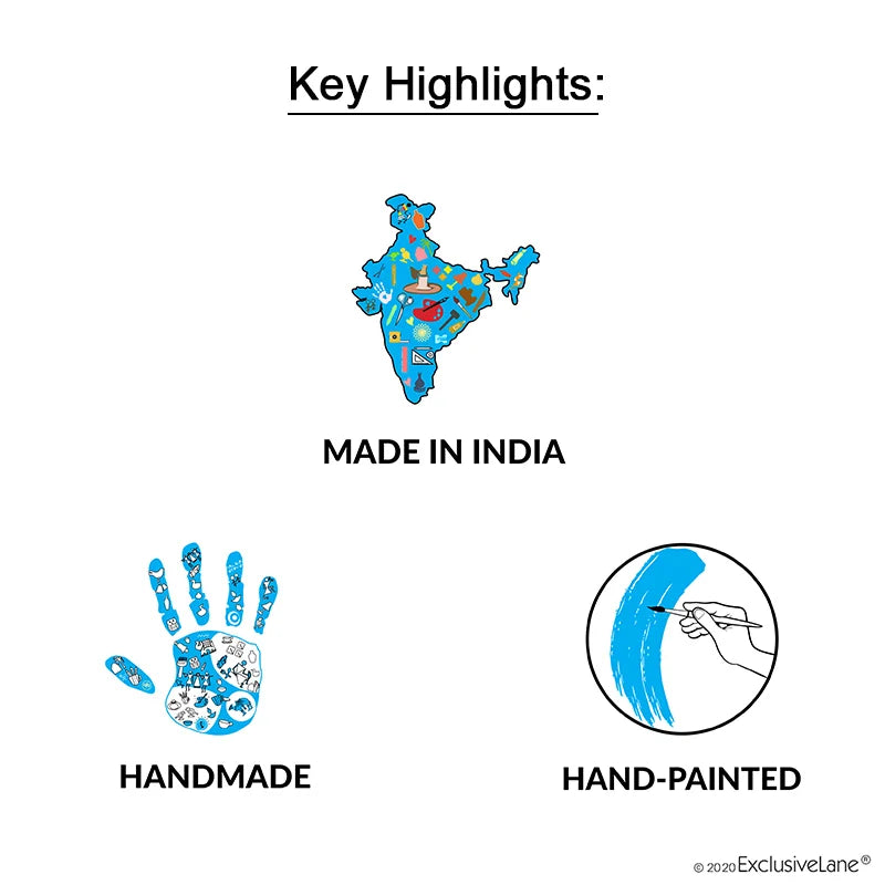 Combo Of Terracotta Handpainted Vases