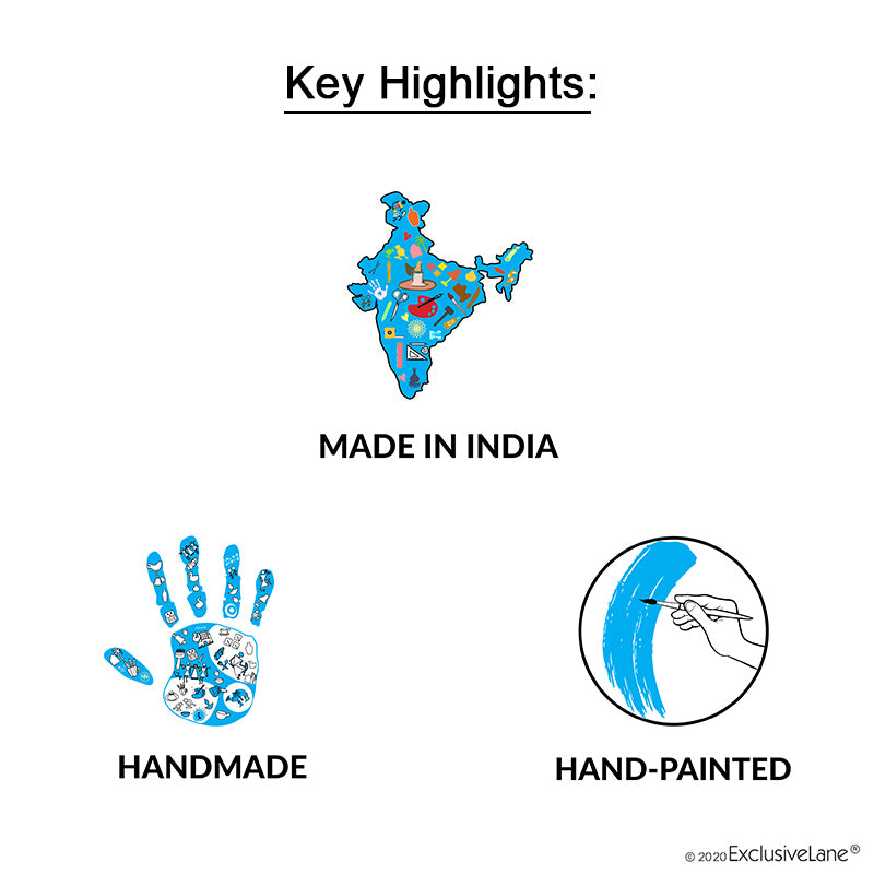 Combo Of Terracotta Handpainted Vases