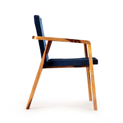 'Finesse' Handcrafted Arm Chair In Sheesham Wood (Natural Finish)