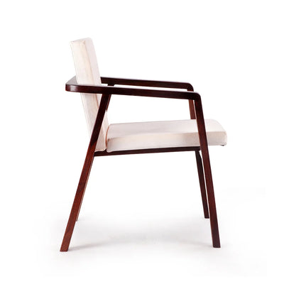 'Finesse' Handcrafted Arm Chair In Sheesham Wood (Walnut Finish)