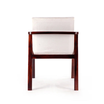 'Finesse' Handcrafted Arm Chair In Sheesham Wood (Walnut Finish)