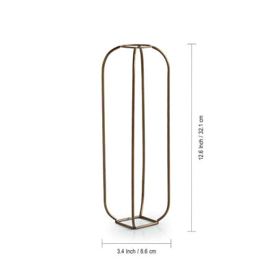 Modern Glass Garden' Test Tube Table Planter/Vase (12 Inch | Golden)