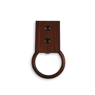 Checkered Frame' Handcrafted Towel Ring Holder (Sheesham Wood)