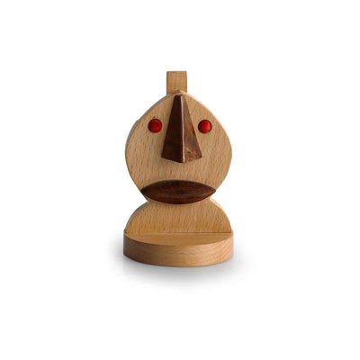 The Nocturnal Owl' handcrafted Spectacle Holder & Showpiece In Sheesham and Beach Wood