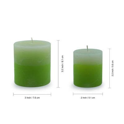 Guava Gracious' Handmade Scented Pillar Candles (Set of 2 | 2 and 3 Inches)