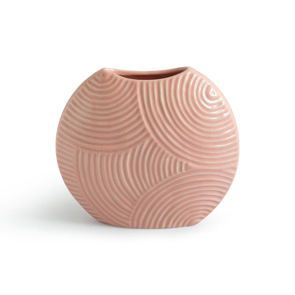 ExclusiveLane 'Pastel Rise' Decorative Ceramic Vase (20.6 Cm, Handglazed Studio Pottery)