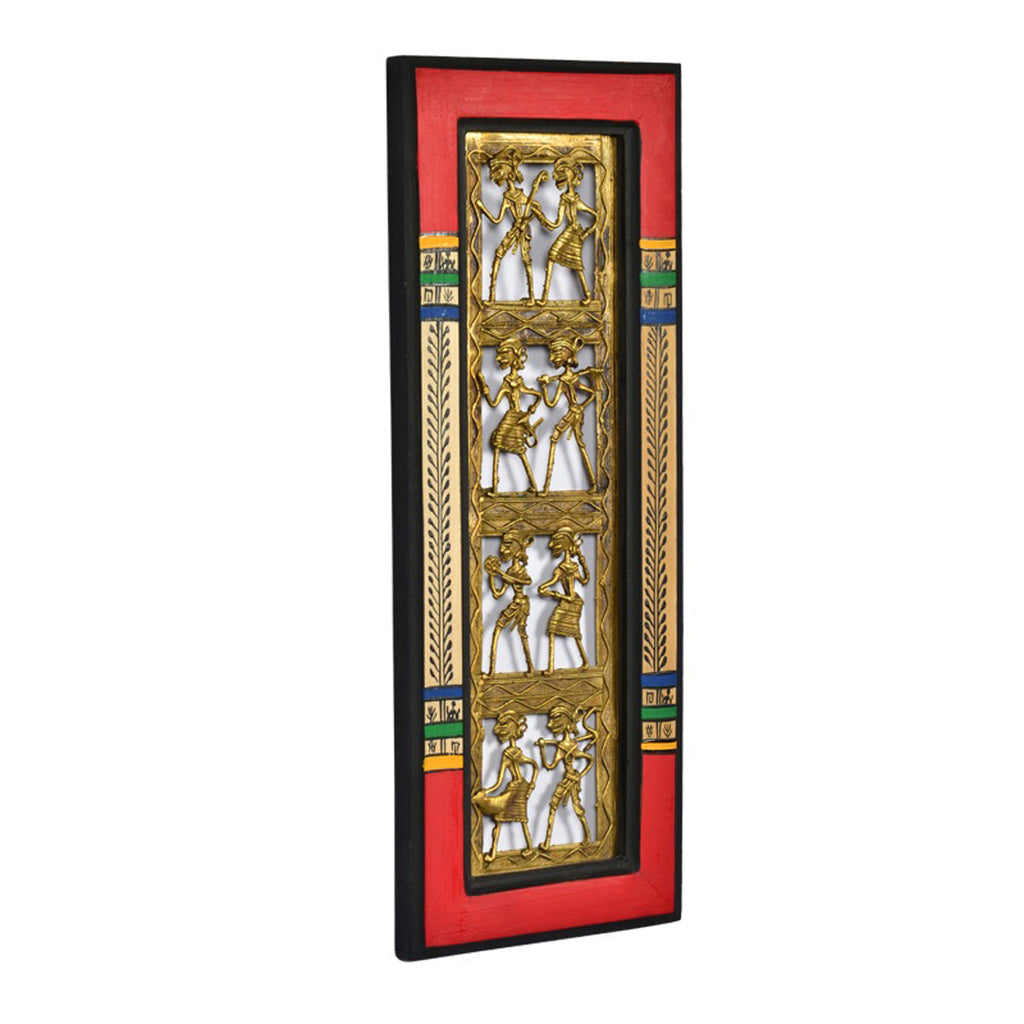 Dhokra Work & Warli Handpainted Vertical Wall Decor