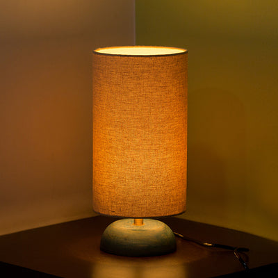 Faraday' Round Table Lamp In Mango Wood 13 inch