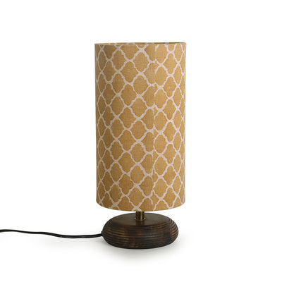 Moroccan' Round Table Lamp In Mango Wood 14 inch
