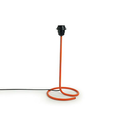 'Orange Coiled' Handcrafted Table Lamp In Iron (18 Inch)