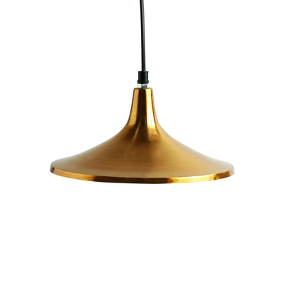 ExclusiveLane 'Modern Drop' Handcrafted Hanging Pendant Lamp Shade In Iron (5.1 Inch, Conical, Golden)