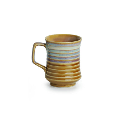 Rings in the sky' Tea-Coffee & Milk Mug Dual-Glazed Studio Pottery In Ceramic (350 ML | Microwave Safe)
