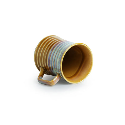 Rings in the sky' Tea-Coffee & Milk Mug Dual-Glazed Studio Pottery In Ceramic (350 ML | Microwave Safe)