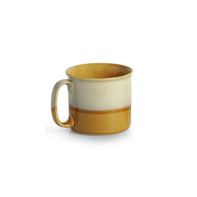 A Glazed Cosmos' Noodle Mug Dual Glazed Studio Pottery In Ceramic (550 ML | Microwave Safe)