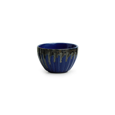 Coral Reef' Serving Bowls In Ceramic (Set of 2 | 250 ML | Hand Glazed Studio Pottery | Microwave Safe)