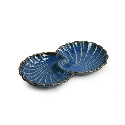Coral Reef' Serving Platter In Ceramic (Hand Glazed Studio Pottery | Microwave Safe)