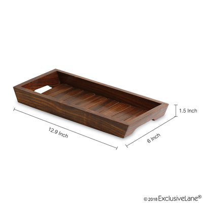 'The Woody Runner' Handcrafted Serving Tray In Sheesham Wood