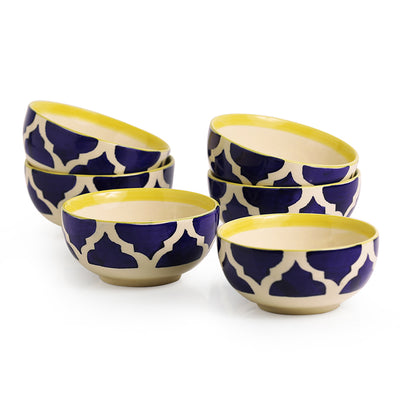 'Six Mediterranean Bowls' Handpainted Serving Bowls In Ceramic (Set Of 6)