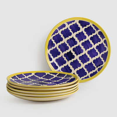 Moroccan Plate Family' Handpainted Plates In Ceramic (10 Inch | Set Of 6)
