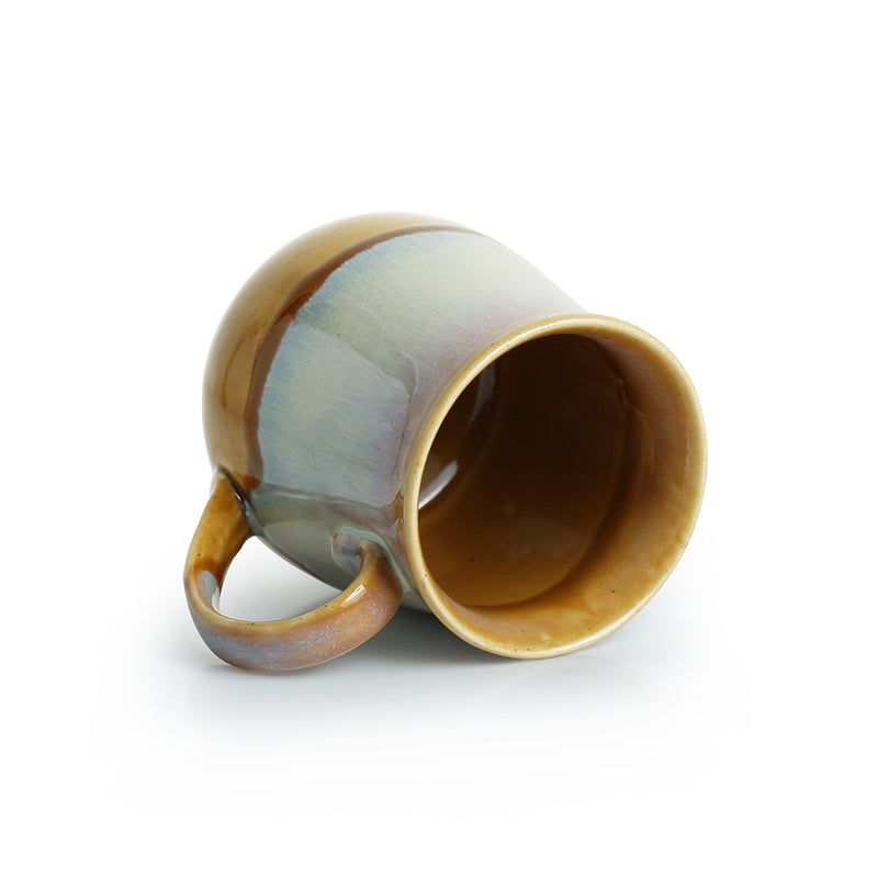 Tea-Coffee & Milk Mugs Dual-Glazed Studio Pottery In Ceramic (Set Of 2)