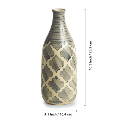 Moroccan Handpainted Decorative Vase in Ceramic (10 Inch)