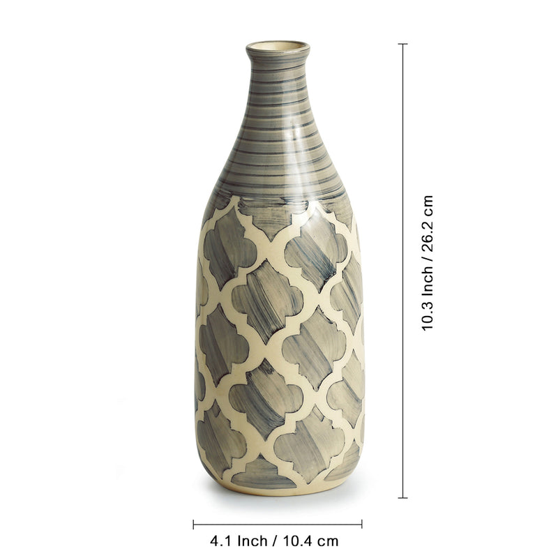 Moroccan Handpainted Decorative Vase in Ceramic (10 Inch)