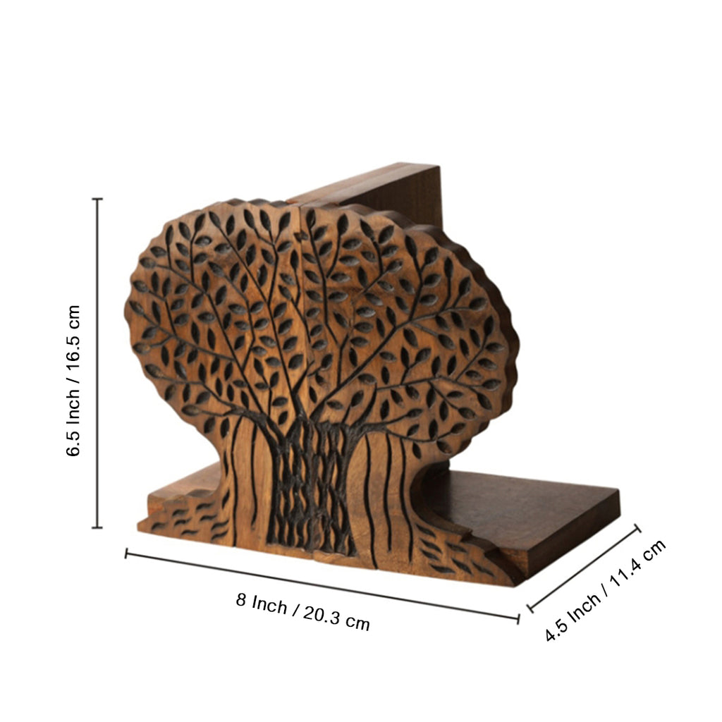 Tree Of Life Book End In Sheesham Wood