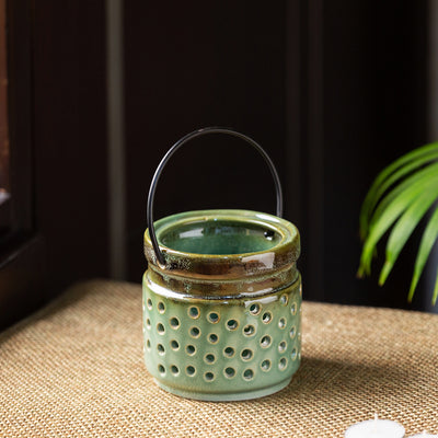 'Shore Lights' Handcrafted Ceramic Tea-Light Holder