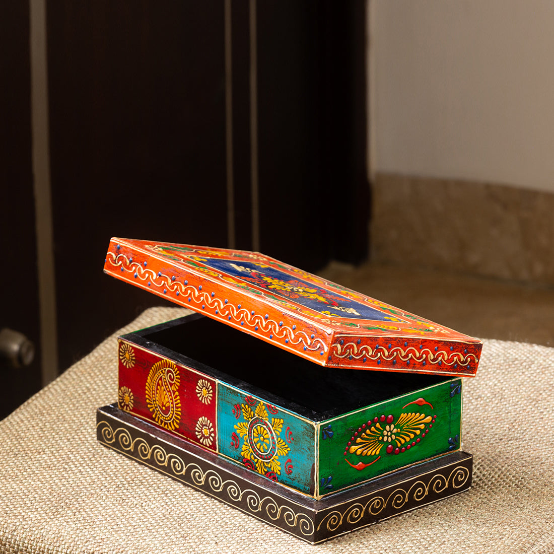 Rajasthani Hand Painted Wooden Utility Boxes