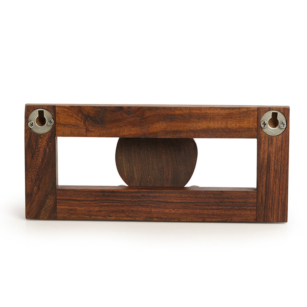 Flower Block Key Holder In Sheesham Wood