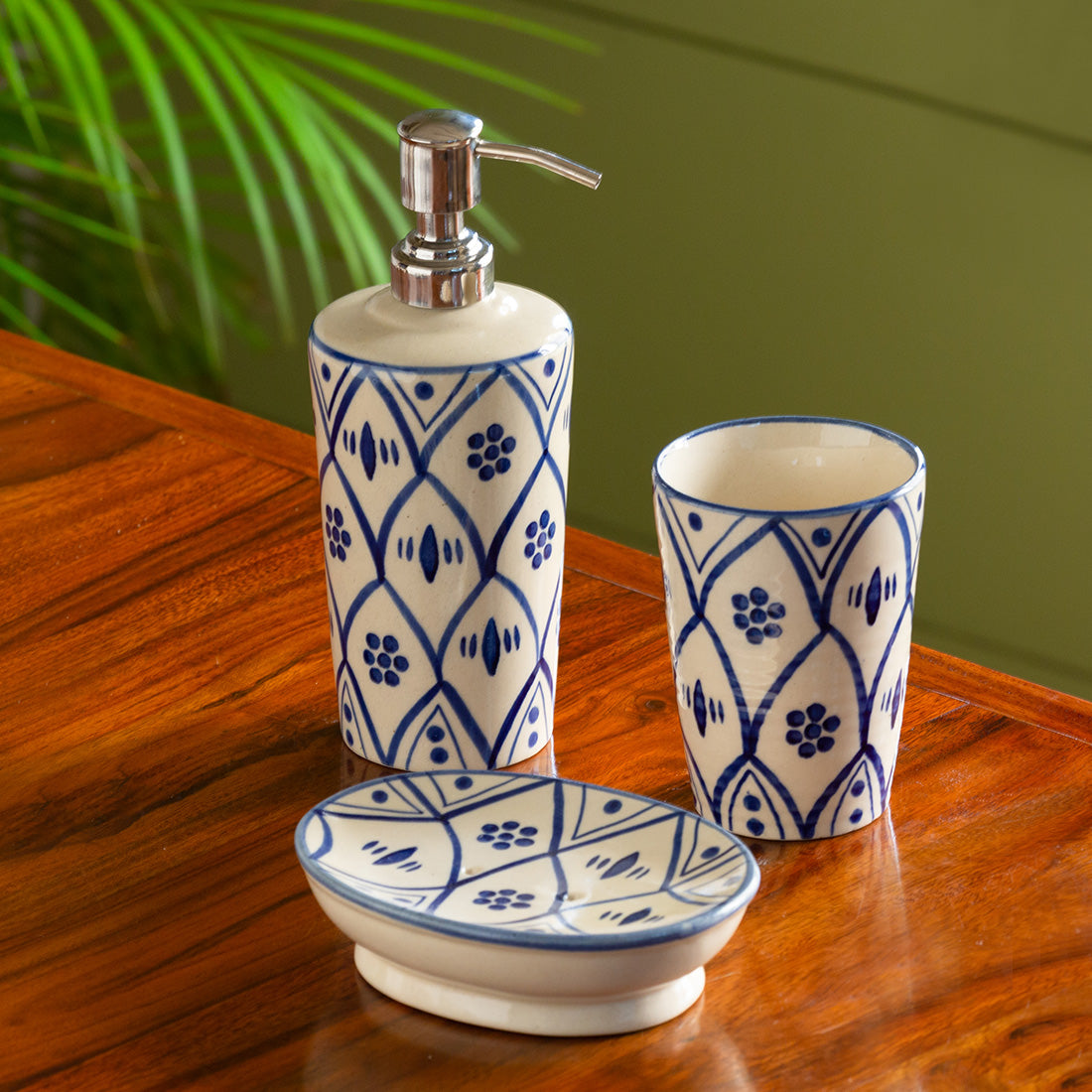 "Moroccan Floral" Bathroom Accessory Set [set Of 3] - Bathroom Sets ...