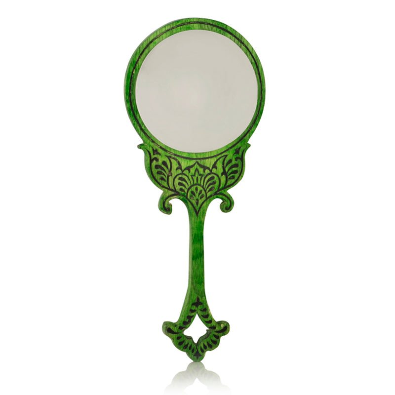 Wooden Engraved Handheld Mirror From &