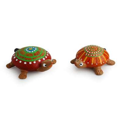 'Squirtle-Turtle' Handmade Garden Decorative Showpiece In Terracotta