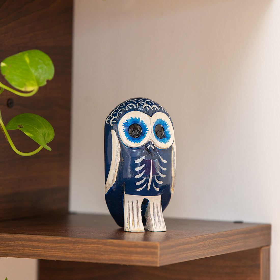 Owl Showpiece - Buy 'The Knowledgeable Owl' Hand-Painted Showpiece