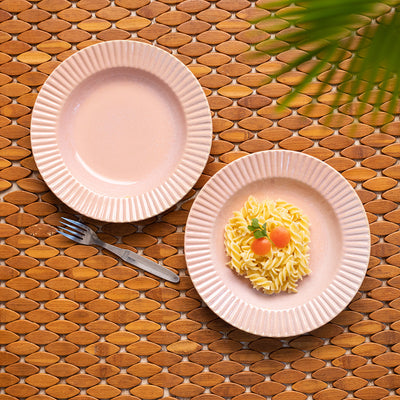 Coral Reef' Dinner Plates In Ceramic (Set of 2 | Hand Glazed Studio Pottery | Microwave Safe)