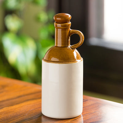 The 'Old Fashioned' Hand Glazed Studio Pottery Ceramic Oil Bottle (1000 ML)