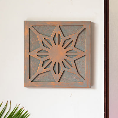'Wodden Florals' Handcrafted Wall Decor In Recycled Wood (12 Inch)