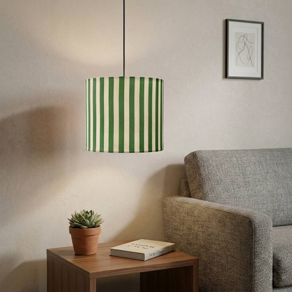 ‘Nature Essence’ Cotton Cloth Hanging Pendant Lamp (22.8 Cm, Without Bulb, Handcrafted)
