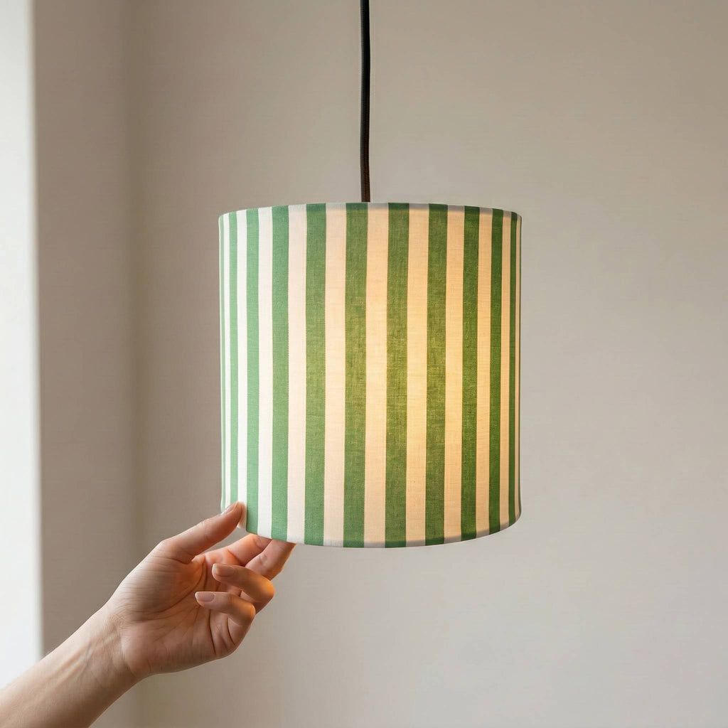 ‘Nature Essence’ Cotton Cloth Hanging Pendant Lamp (22.8 Cm, Without Bulb, Handcrafted)