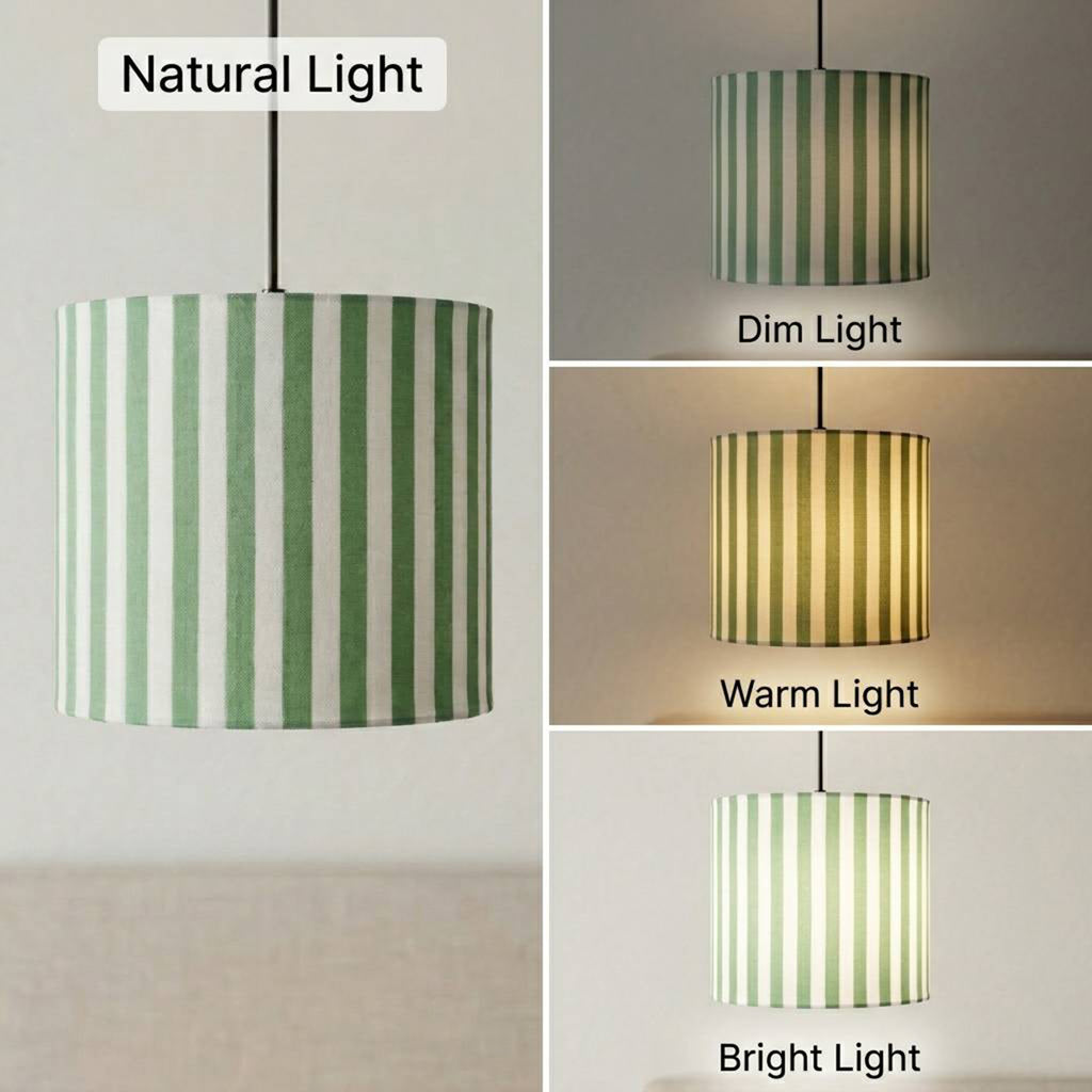 ‘Nature Essence’ Cotton Cloth Hanging Pendant Lamp (22.8 Cm, Without Bulb, Handcrafted)